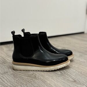 Black Chelsea Rain Boots - Women’s